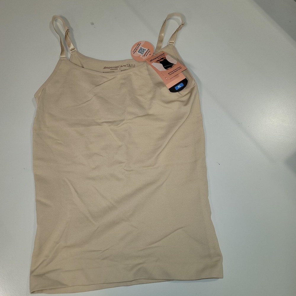 Shapermint Essentials All Day‎ Every Day Scoop Neck Cami Beige Size XL NWT
